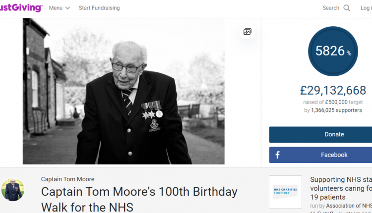 Cap Tom Moore 100 Old
